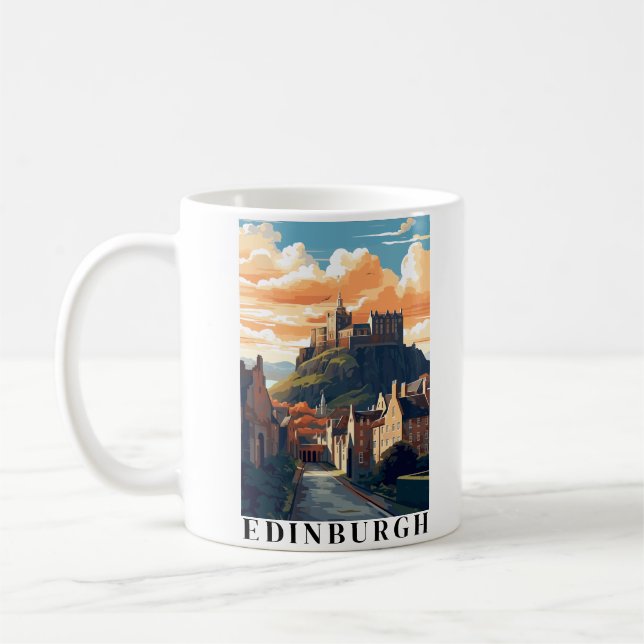Mug Édimbourg, Écosse Château d'Édimbourg (Gauche)