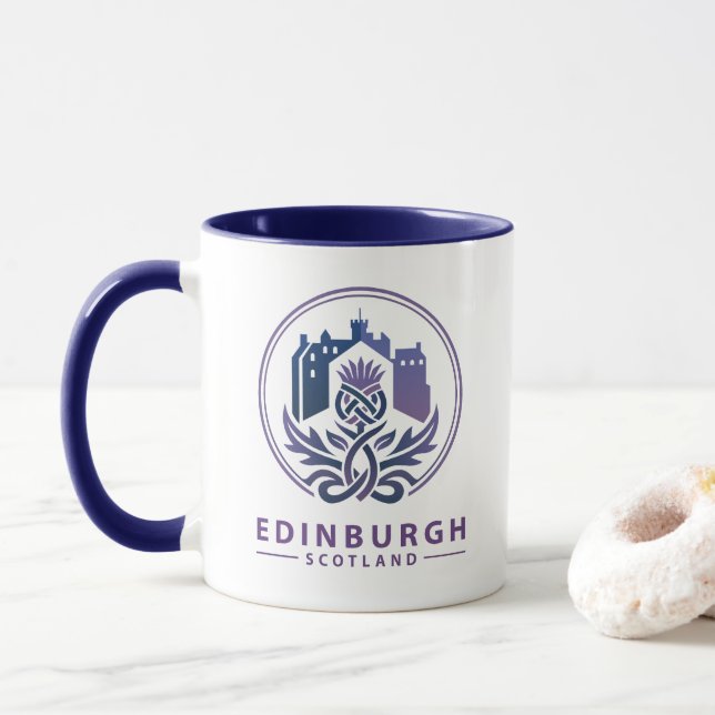 Mug Édimbourg Écosse Royaume-Uni (Avec donut)