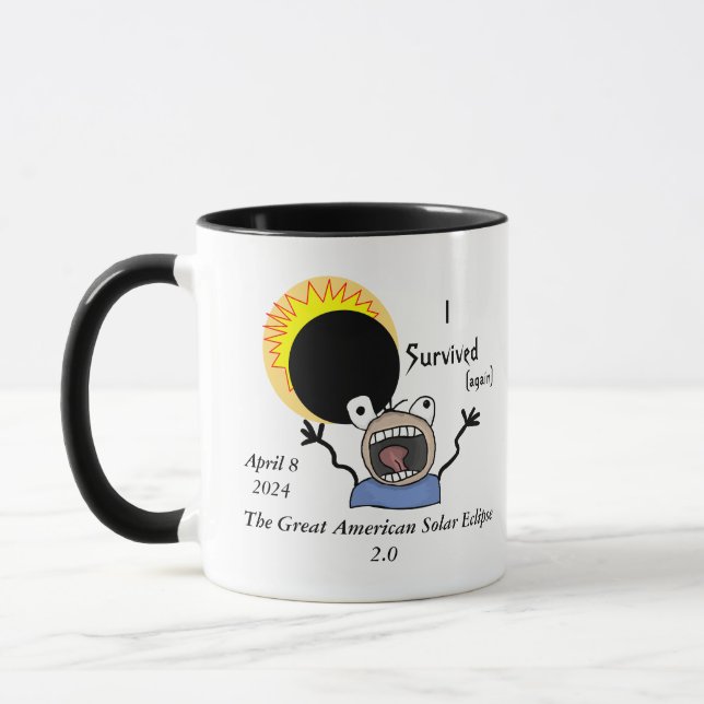 Mug Édition de survie de l'éclipse solaire 2024 (Gauche)