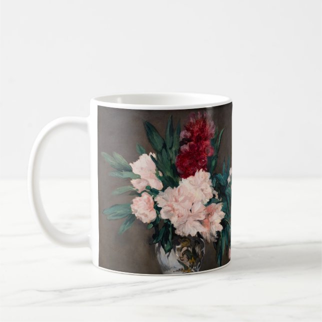 Mug Edouard Manet - Vase de pivoines sur petit piédest (Gauche)