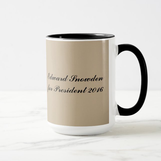 Mug Edouard Snowden pour le président 2016 (Droite)