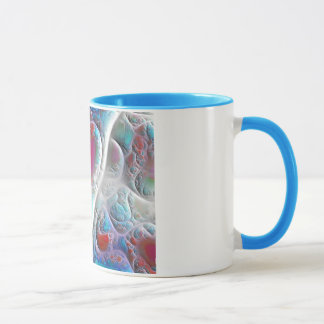 Mug Édredon bleu et blanc - plaisir de magenta et