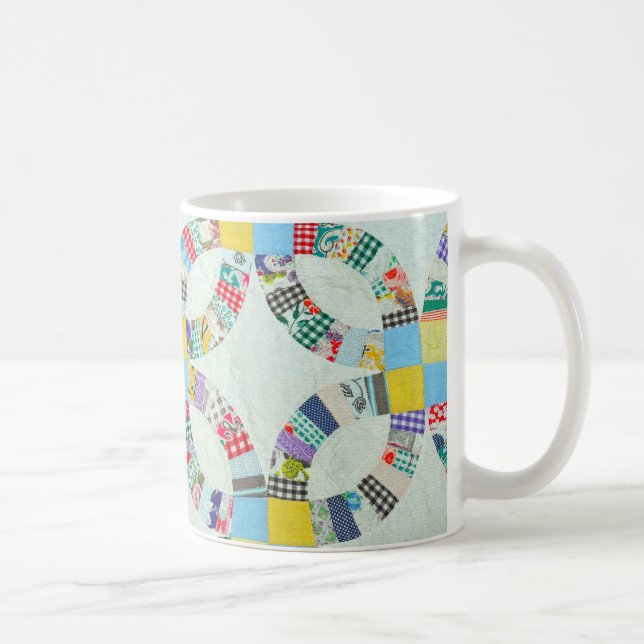 Mug Édredon de patchwork coloré (Droite)