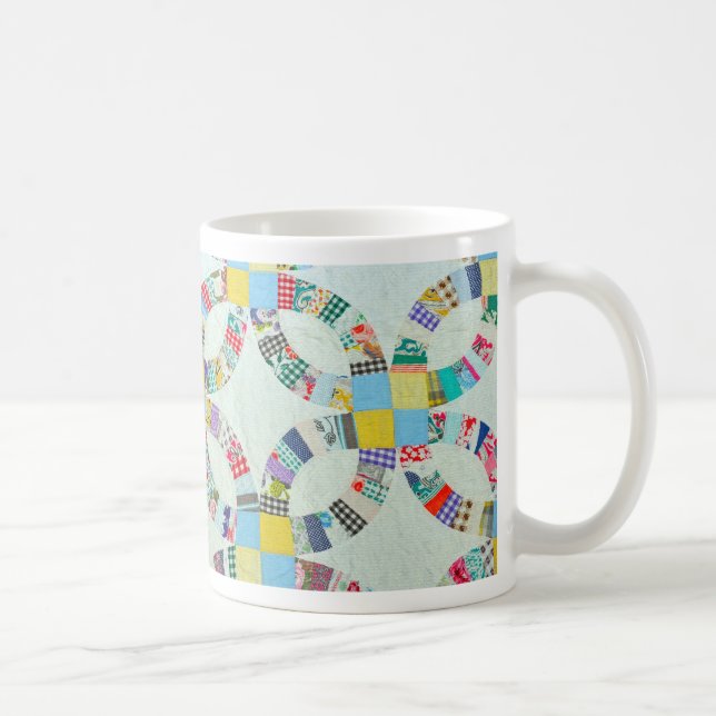 Mug Édredon de patchwork coloré (Droite)
