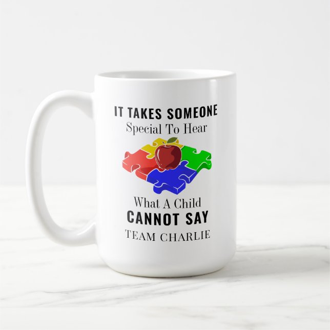 Mug Éducation spécialisée Sensibilisation à l'autisme  (Gauche)