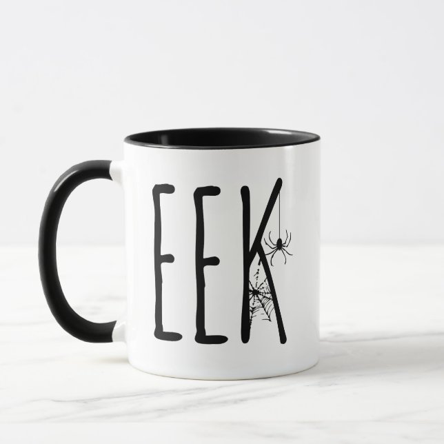 Mug Eek Araignée & Toile d'Araignée Halloween Effrayan (Gauche)