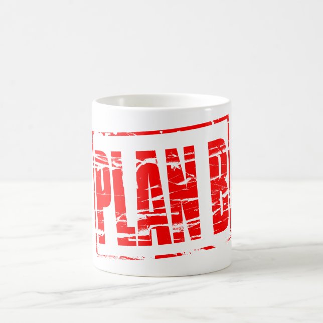 Mug effet de tampon en caoutchouc “Plan B” (Centre)