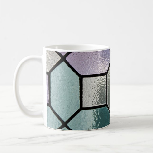 Mug Effet de vitrail en mosaïque pastel doux (Gauche)