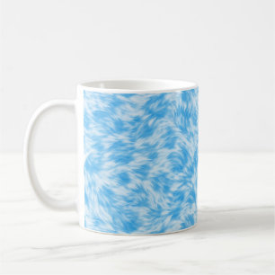 Mug Effet fausse fourrure bleu et blanc