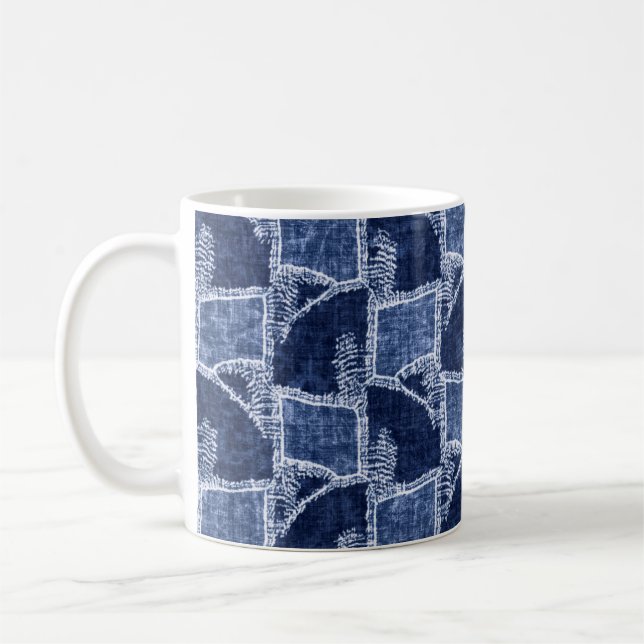 Mug Effet teint d'Indigo - Graphique de graphique à mo (Gauche)