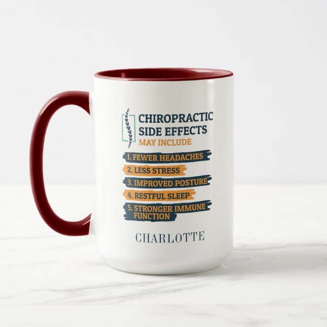 Mug Effets secondaires drôles de chiropratique Cadeau  (Gauche)