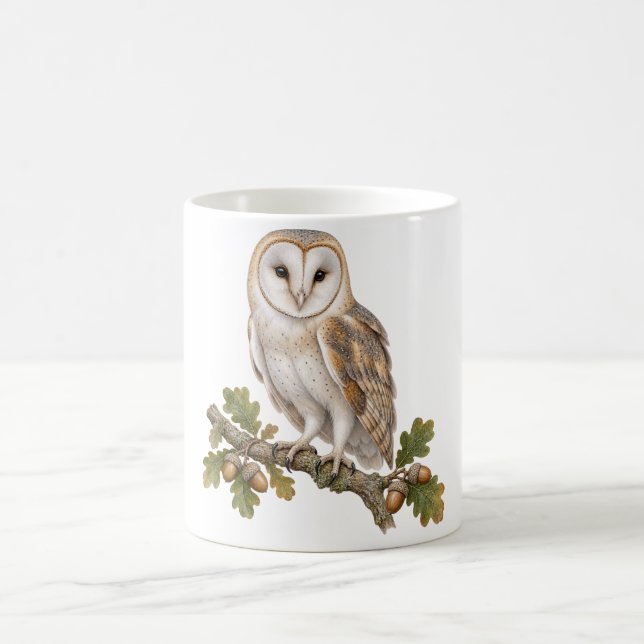 Mug Effraie sur une branche de chêne (Centre)