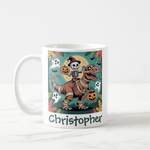 Mug Éffrayant Dino Rider - Squelette sur Mummy T-Rex