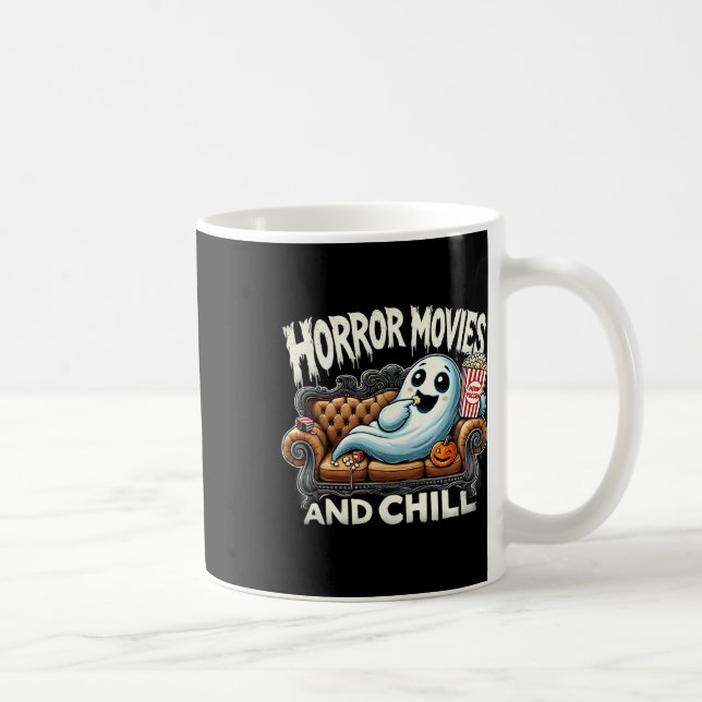 Mug Éffrayant Ghost Halloween Horreur Films Et Chill M (Droite)