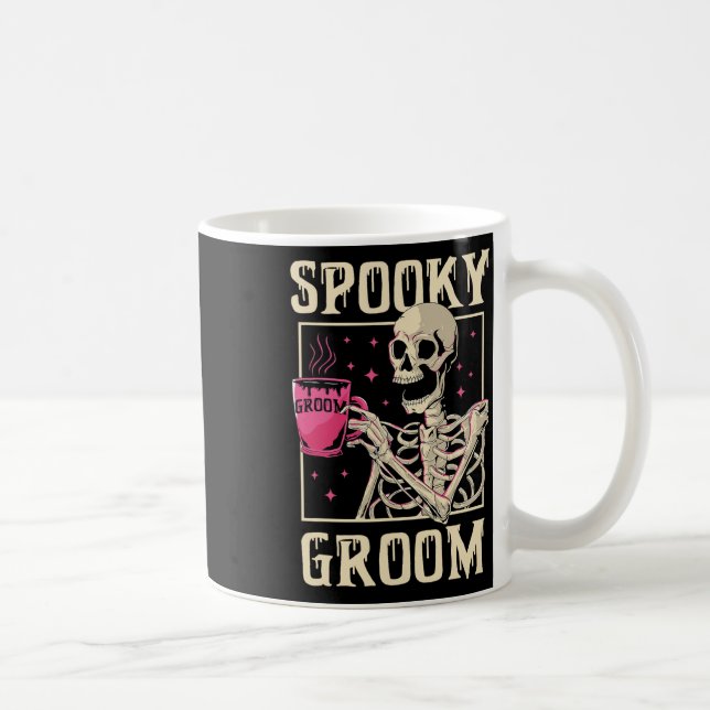 Mug Éffrayant Groom Skeleton Halloween Mariage Bachelo (Droite)