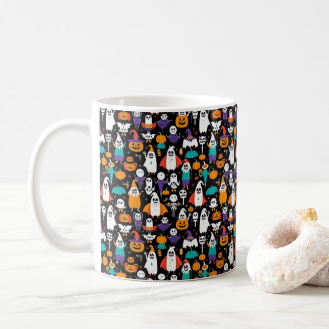 Mug Éffrayant motif Halloween (Avec donut)