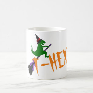 Mug Éffrayant T-hex T-rex sorcière drôle halloween