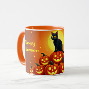 Mug Éffrayante nuit d'automne avec des citrouilles bri