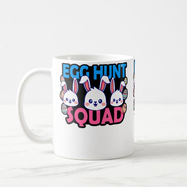 Mug Egg Hunt Squad Bunny Easter Squad Family Matching (Gauche)