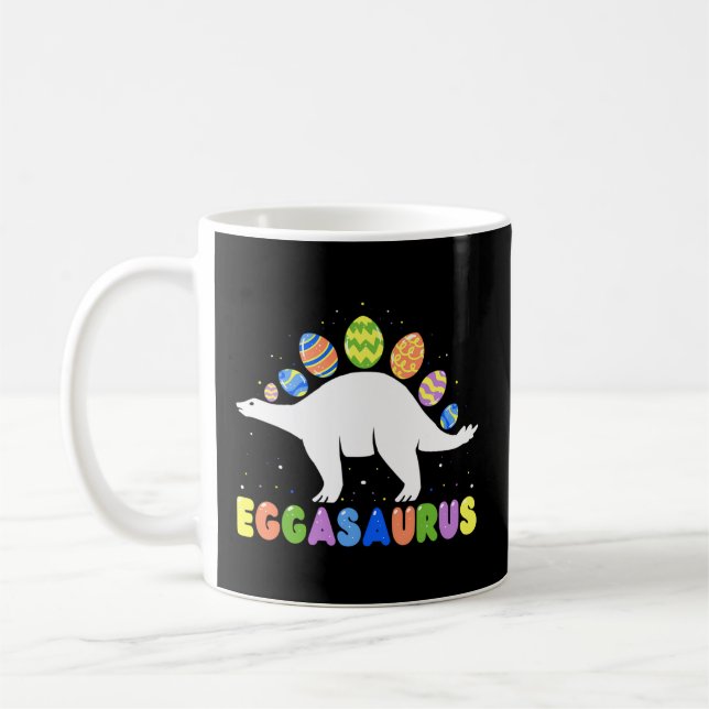 Mug Eggasaurus Stegosaurus Dinosaure Oeuf de Pâques Pâ (Gauche)