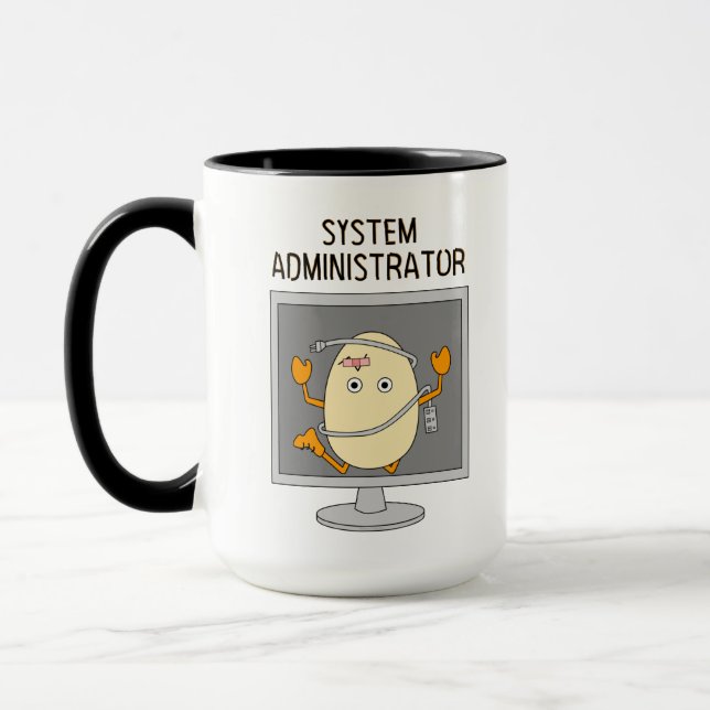 Mug Egghead de l'administrateur système (Gauche)