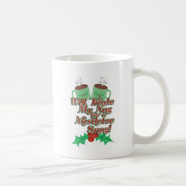 Mug Eggnog Snog Cheeky Fun Holiday Slogan (Droite)