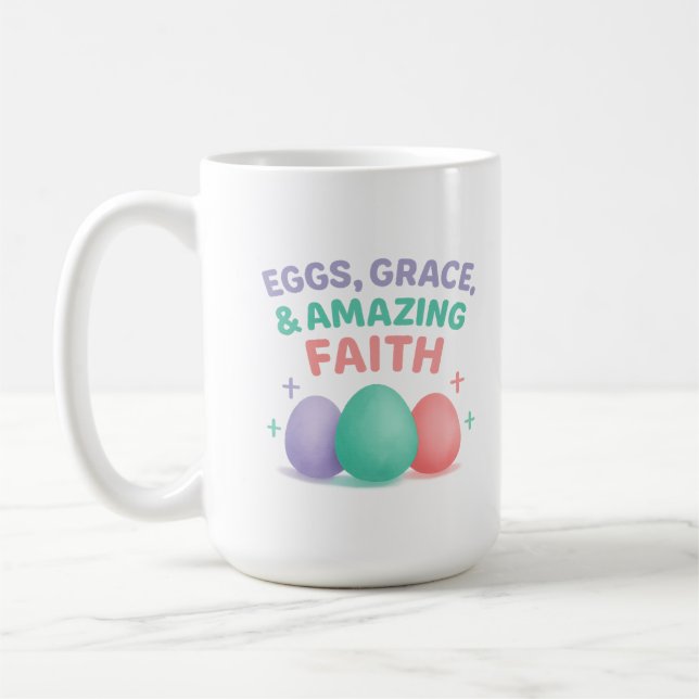 Mug Eggs, Grace & Amazing Faith Easter 2026 (Gauche)