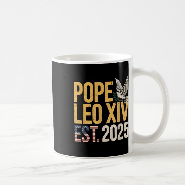 Mug Église catholique américaine du pape Léon (Droite)