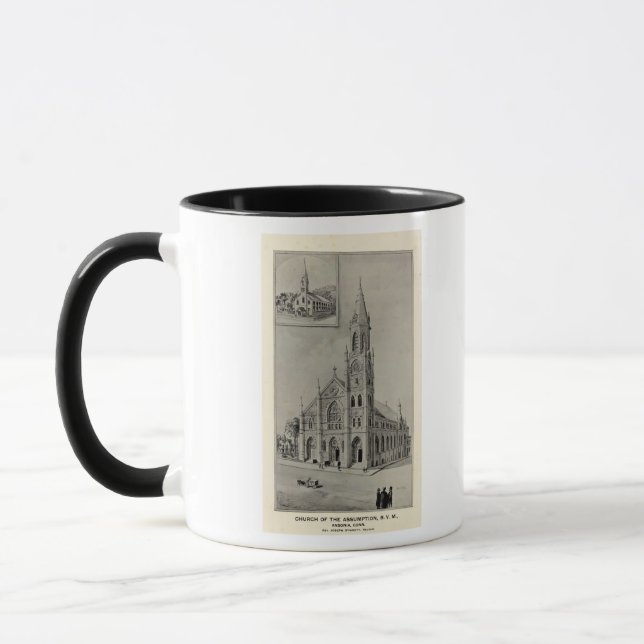 Mug Église de l'Assomption, Ansonia, Conn (Gauche)