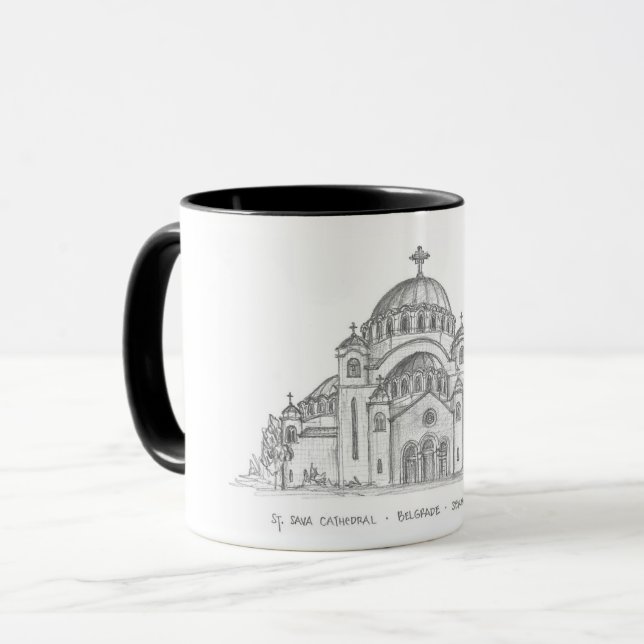 Mug Église Saint-Sava, Belgrade, Serbie (Devant gauche)