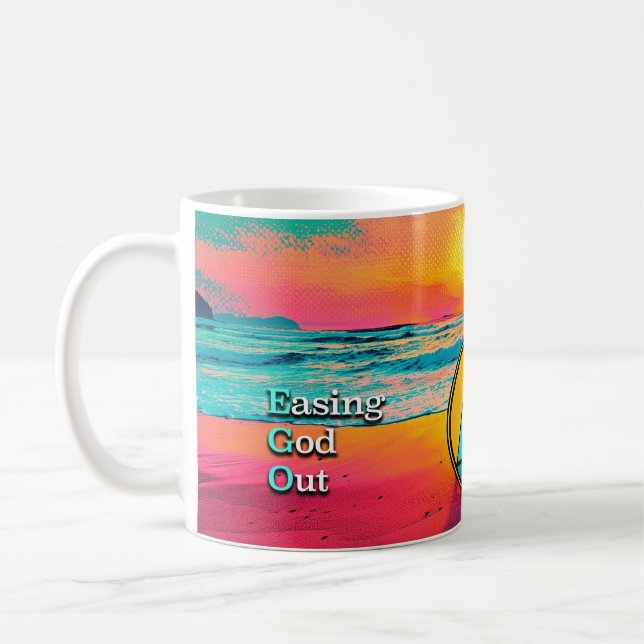 Mug EGO Easing God Out Recovery Slogan Sunrise (Gauche)
