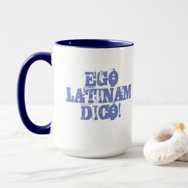 Mug Ego Latinam Dico ! - Je parle latino sanglier (Avec donut)