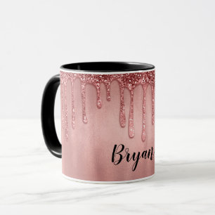Mug Égouttement dans les égouttements roses de rose de