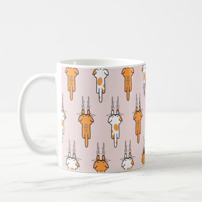Mug Égratignure de chat sans couture motif (Gauche)