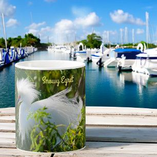 Mug Egret neigeux