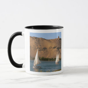 Mug Egypte, Assouan, Nil River, voiliers Felucca,
