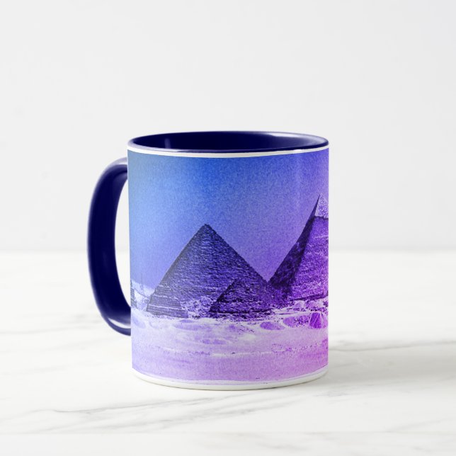 Mug Egypte - Pyramides, café/thé vintage du Caire (Devant gauche)
