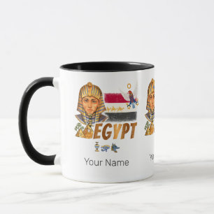 Mug Égypte Vintage Pharaon Drapeau Et Pyramides Souven