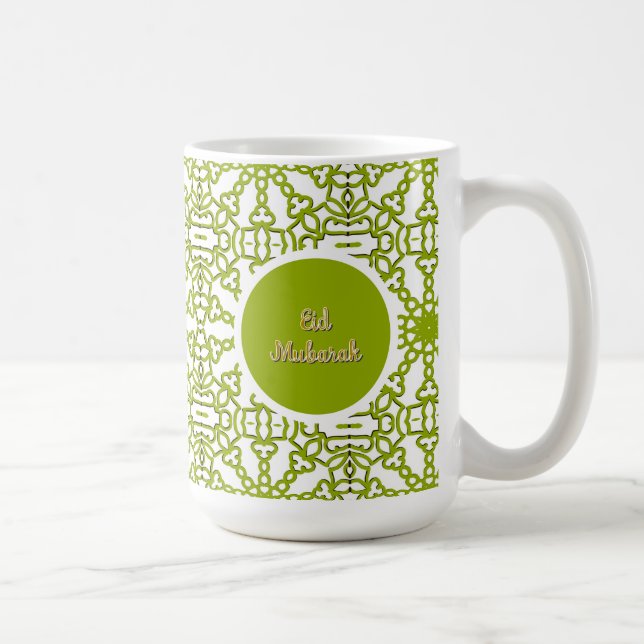 Mug Eid Moubarak Carte de voeux Aïd Vert (Droite)