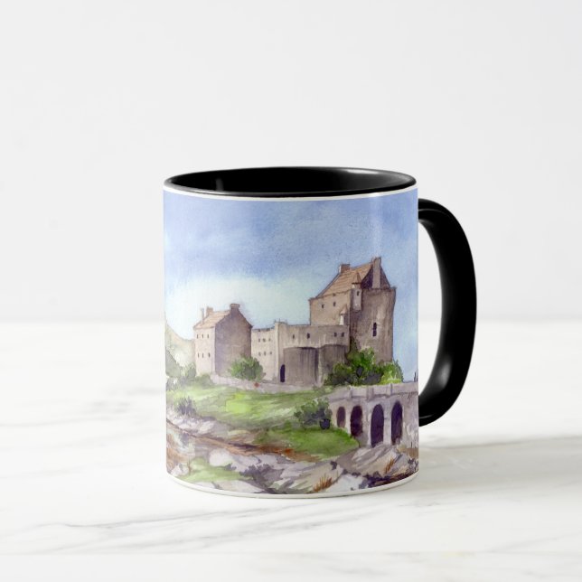 Mug Eilean Donan Castle Watercolor Painting (Devant droit)