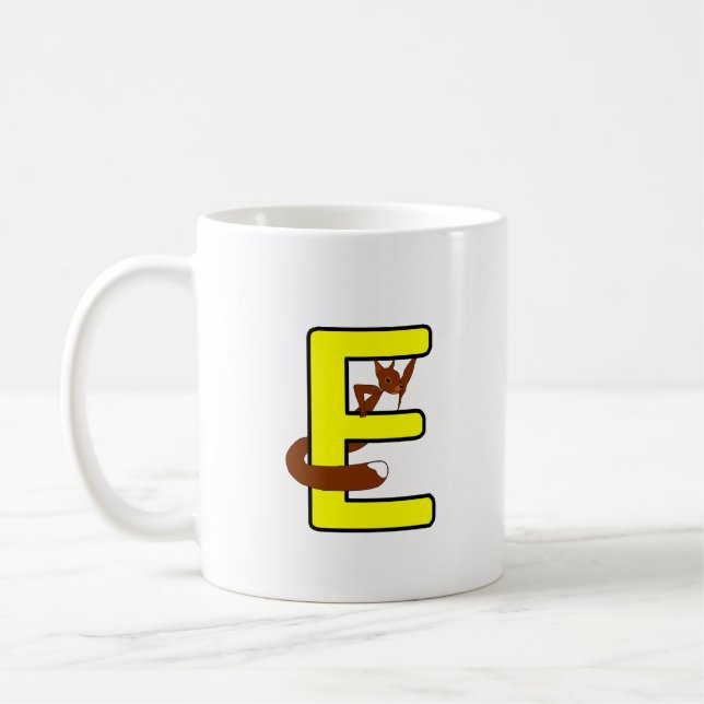 Mug Ekorrmugg Bokstav E Högerhand (Gauche)