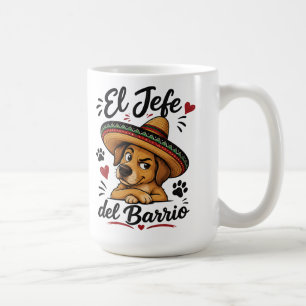 Mug El Chef du Quartier Drôle de Chien en Sombrero