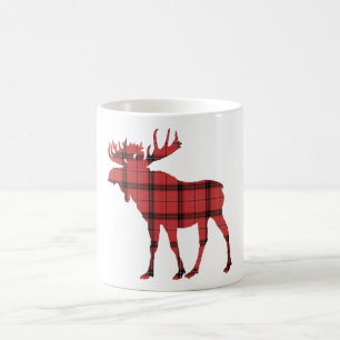 Mug Élan des Fêtes de Noël Rouge Motif à Carreaux Tart
