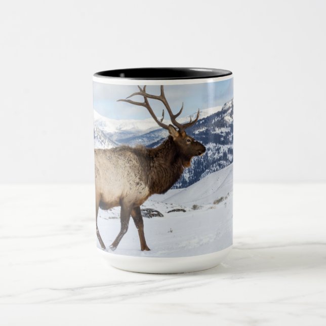 Mug Élan mâle solitaire | Parc national de Yellowstone (Centre)
