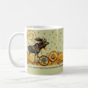 Mug Élan Tourbillon Étoiles Lune Paix Joie Ho Ho Ho St