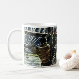 Mug Electricien d'affaires vintage travaillant dans la