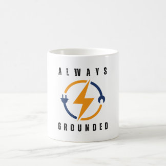 Mug électricien drôle toujours terre à terre