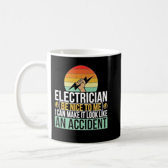 Mug Electricien Funny Electricien Plaisanter Electrica (Gauche)