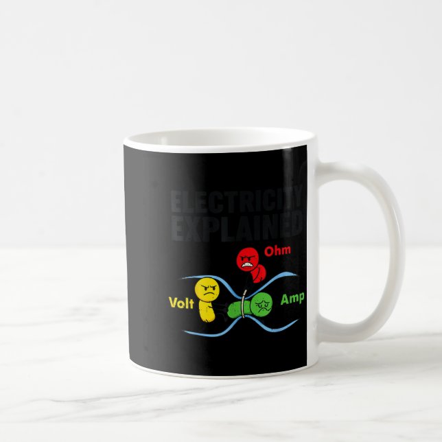 Mug Électricité expliquée drôle geek physique humour S (Droite)