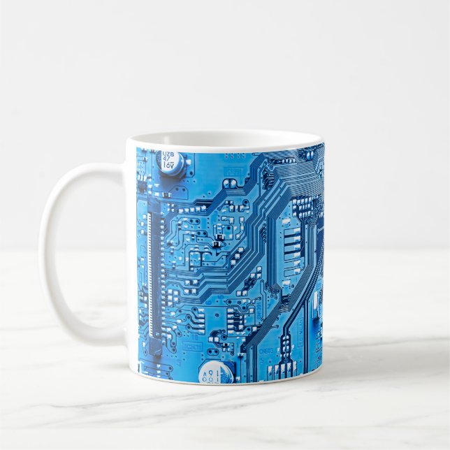 Mug Electronic circuit board close up. circuit,board,s (Gauche)